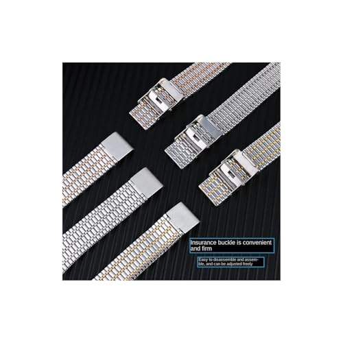 Correa de reloj de acero inoxidable premium compatible con cajas de 18mm 5