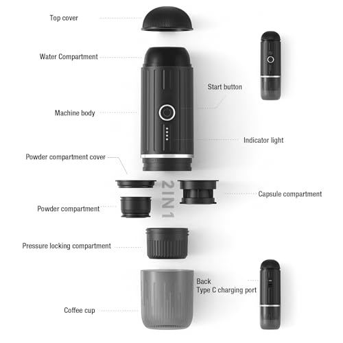 Cafetera portátil eléctrica de cápsulas 0.25 Litros miniatura 5
