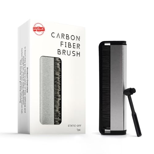 sdroceRyaM Vinyl Record & Stylus Cleaning Kit 2-in-1 Anti-Static Carbon Fiber Bristles Soft LP...