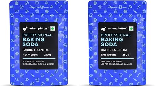 Image of Urban Platter Baking Soda, 250g (Baking & Cooking Essential, Food-Grade Sodium Bicarbonate, Multi-Use Kitchen & Household Cleaner, Deodorizer) (Pack of 2)