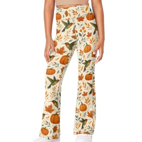 Image of Girls Flare Leggings Cute Bell Bottoms for Teen Girls Wide Leg Sweatpants for 5-14 T