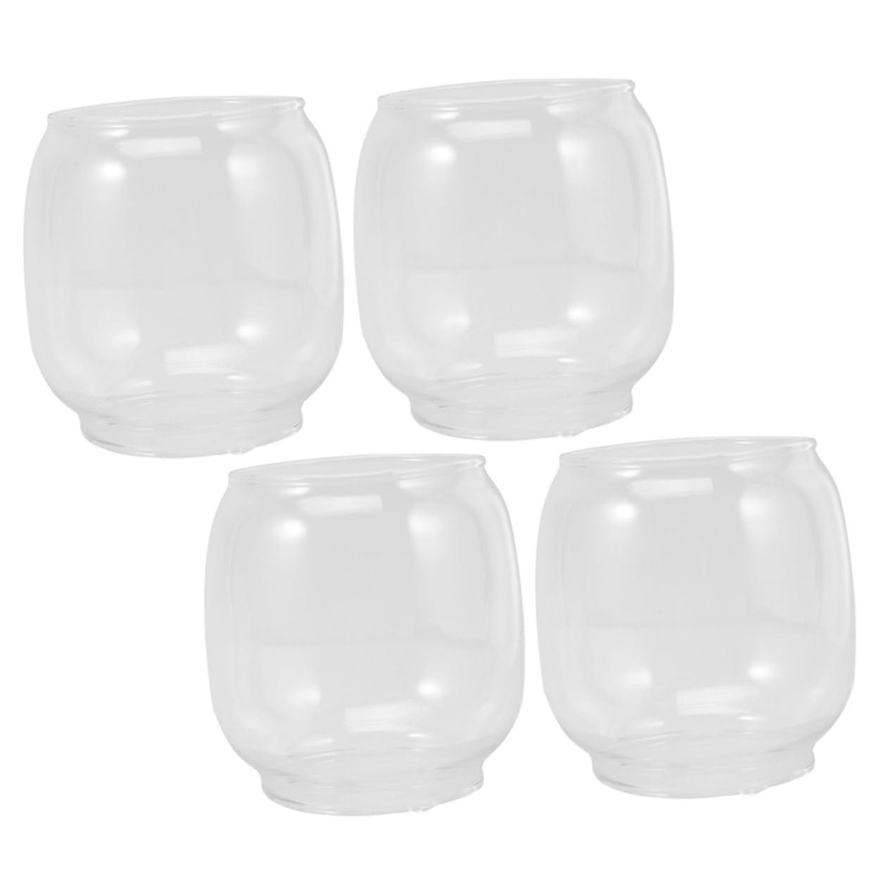 SOLUSTRE Oil Lamp Parts 4pcs Glass Chimney Lamp Shades Replacement for Glass for Outdoor Lighting