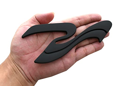 Image of 1x New SR Wave Logo 3D Badge Emblem Replacement for SEA RAY SEARAY Part Nameplate 205575 SR (Matte Black)