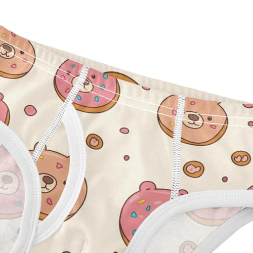 Wusikd Cute Doughnuts Boys' Underwear Cotton Bears Boys Briefs Soft Toddler Underwear 2T4