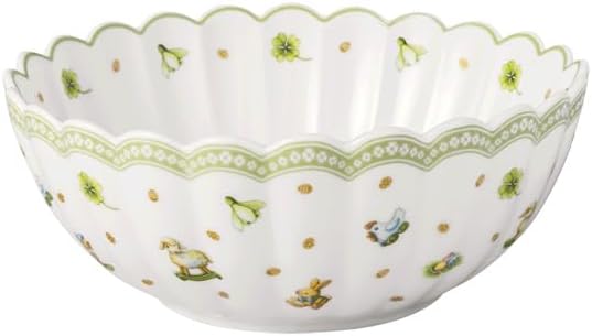 Villeroy & Boch – Easter Delight Cereal Bowl, Premium Porcelain, Nostalgic Easter Patterns, Gold Details, Bowl for Cereal, Fruit & Small Spring Dishes