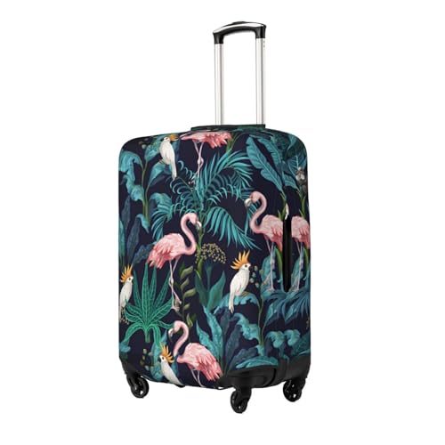 Hawaiian Aloha Pink Flamingo Style Luggage Protector,Scratch Travel Suitcase Cover Suitcase Fits 18-32 Inch Luggage4