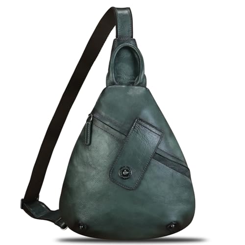 Genuine Leather Sling Bag for Men and Women Classical Real Leather Sling Backpack Purse Crossbody Bag for iPad Pro 11 inch2