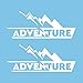 Autodomy Pegatinas Adventure 4x4 Off Road Todoterreno Sport Maletas Moto Cofre Trail Pack 2 Unidades para Coche o Moto (Blanco)