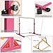 MEKETUM Gymnastic Kip Bar for Kids Training Horizontal Bars for Home Ages 3-15 Adjustable Height Non-Slip Gym Equipment Indoor with Rings