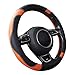 Produktbild SFONIA Auto Lenkrad Abdeckung Lenkradschutz Lenkradhülle Mikrofaser-Leder Universal 37-38cm/15"Rutschfest Atmungsaktiv Langlebig (Orange)