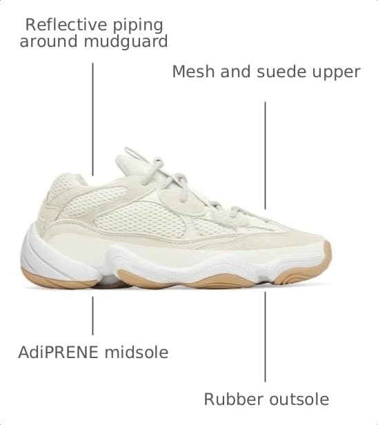 Image of adidas Men's Yeezy 500 Lace Up Sneakers