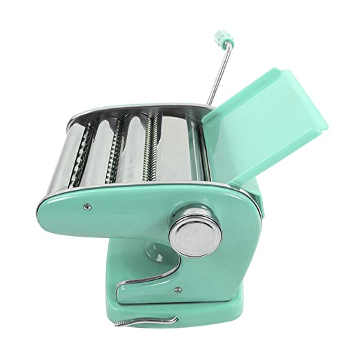 Riuulity Máquina Manual para Hacer Fideos, Máquina de Pasta de 6 Engranajes para Fettuccine de Lasaña, Material Seguro de Acero Inoxidable, Base Antideslizante, Gran Regalo para Padres (Hoja de