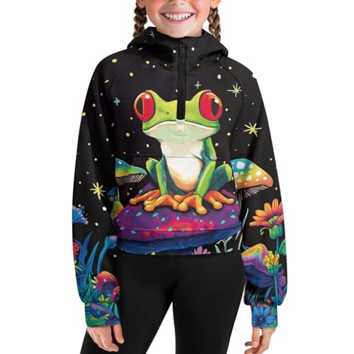 Uourmeti Long Sleeve Half Zip Sweatshirt with Pockets Thin Sweater Jumper