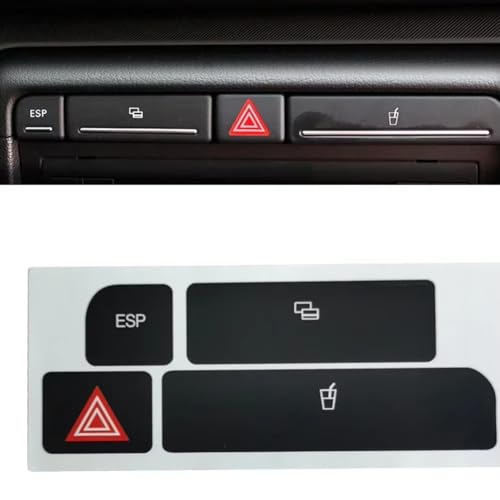 Rénover intérieur Audi A4 2004-2006 : autocollants boutons console et porte-gobelet