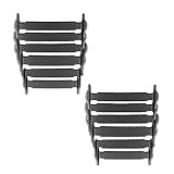 LattoGe Silicone Elastic No Tie Shoelaces Kids Shoelaces Tieless Shoe Laces Lace Lock Bands for Kids, Adults Athletic Running Shoe Laces,Seakers (Kids Size Black) …