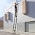 Telescoping Ladder 16.4FT Aluminum Telescopic Multi-Purpose Extension Ladder with 2 Detachable Hooks Lightweight Portable Collapsible Ladder 330LB Max Capacity,for Decorations, RV, Household, Black
