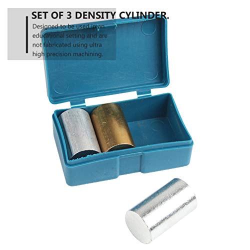 VILLCASE Conjunto de Cilindro de Metal de 3 PeÃ§as Ferro de Cobre para ExperimentaÃ§Ã£o de Densidade