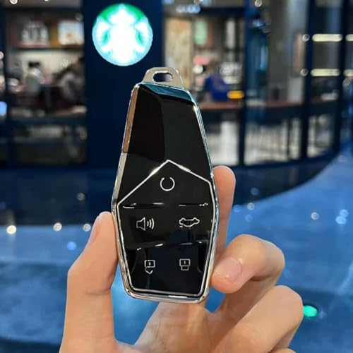 IPUDIS TPU Full Cover Car Key Case Bag for MG ONE 2022 2023 2024 5 Buttons Keyless Entry Smart Remote Key Protection Shell
