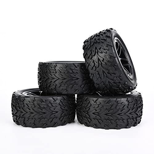 Roues de voiture RC pour courses tout-terrain et escalade sur terre avec pneus de 115 mm 1/10