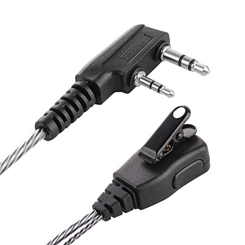 Image of Swivel Earpiece Earhook with Mic and PTT for Kenwood 2 Way Radio Walkie