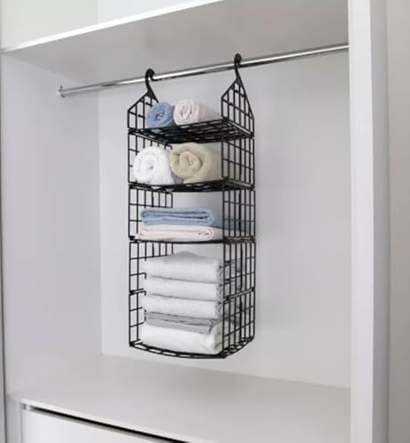 Organizador Suspenso Dobrável 5 Níveis Portátil Para Guarda Roupas Closet