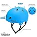 TurboSke Skateboard Helmet, BMX Helmet, Multi-Sport Helmet, Bike Helmet for Kids, Youth, Men, Women (Blue, S/M (20.5