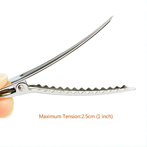 50 Pack 2.36 Inches Hair Clips, Marrywindix Silver Metal Alligator Hair Pins Teeth Bows Hair Clips Hairdressing Salon Hair Grip Diy Accessories Hairpins For Women, Girls And Hairdresser Sliver #TOP2