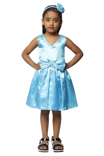 Image of SOFYANA Satin Formal Special Occasion Dress for A Young Girl Dressy Children's Wear Frock