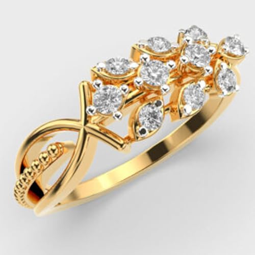 Bague en argent 925 moissanite qui ne ternit pas or rose - 2