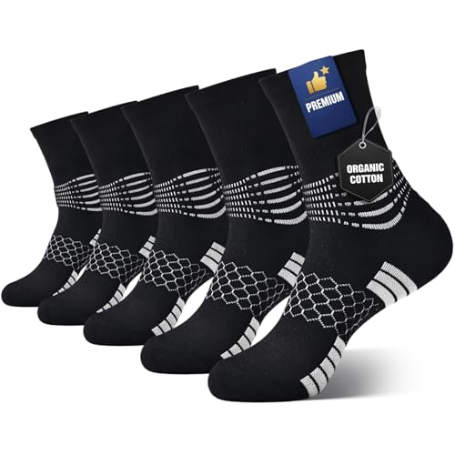 Image of IRAMY Compression Ankle Support Socks Women - Wicking, Cushioned Athletic, Plantar Fasciitis Relief 2 /3 /6 Pairs