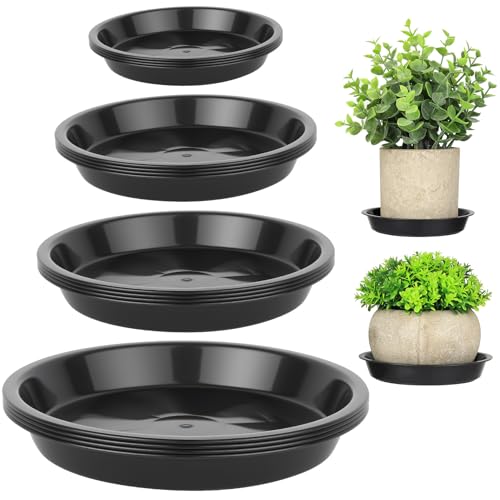 BOJIUKEJI Sottovaso rotondo per piante, in plastica, per interni ed esterni, 12 cm, 16 cm, 18 cm, 22 cm
