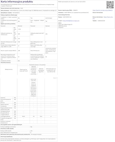 HAIER Congelatore verticale H4F226WEH1, classe E - 14