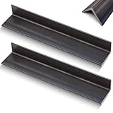 Otoolling 2 Pcs 16' Length 1/4' x 2' x 3' A36 Steel Angle Iron Hot Rolled Smooth Cut for Metal Craft Handle Material Working DIY Smooth Cut Bolsters Mechanical Parts