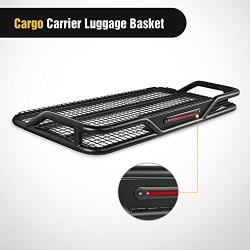 Image of Nilight Truck Bed Chase Rack Roll Bar Cargo Carrier Basket for 2002-2023 Dodge Ram1500 2014-2023 Chevrolet Silverado /GMC Sierra1500 2015-2023F150 2014-2023Tundra Fits Full Size Trucks