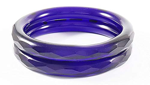 Image of ZULKA Get your traditions Glass With Diamond Pattern Glossy Finished Kada Set For Women and Girls