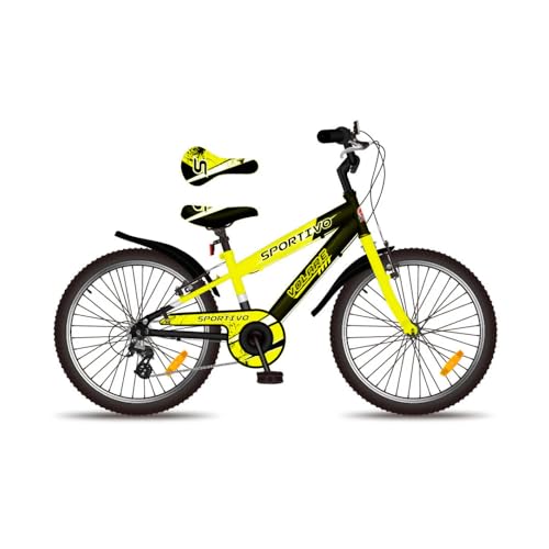 Tecnobike Volare Bicicletta Bambino 20 pollici, 7 velocità, Giallo