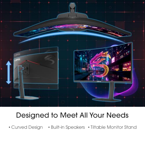 Image of New! Sceptre Curved 39.7-inch 5K2K 5120 x 2160 UHD+ Prime Gaming Monitor up to 180Hz 1000R 1ms DisplayPort X2 HDMI X2 Build-in Speakers, Height Adjustable Machine Black 2027 (C415B-UUS360 Series)