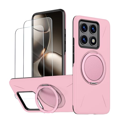 Reviews de Xiaomi 360 al mejor precio. 41 TUNKARMOR Funda para Xiaomi 14T Case Incluye Protector de Pantalla, Funda para Xiaomi 14T Protectora Resistente a caídas con Soporte Integrado de 360° -Rosa