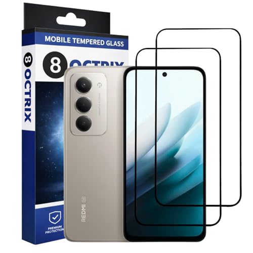 Image of Tempered Glass Screen Protector Compatible for Redmi 15 with Edge to Edge Coverage - Case Friendly, Anti-Scratch & Bubble-Free Installation Kit (Pack Of 2)