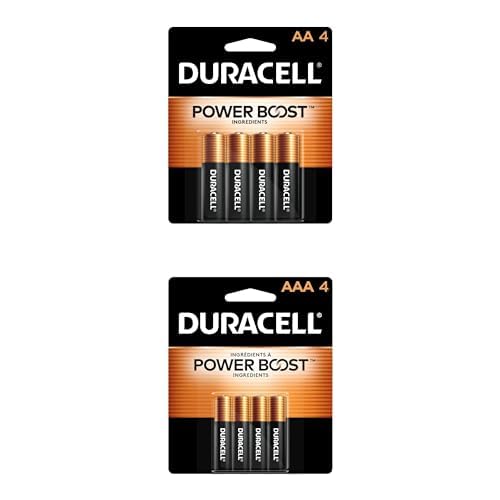 DURACELL Coppertop Combo AA + AAA Batteries (Pack of 2), 4 AA Batteries + 4 AAA Batteries- Long Lasting, All-Purpose Double A Battery for Household and Business. Power Remotes, Toys, and More