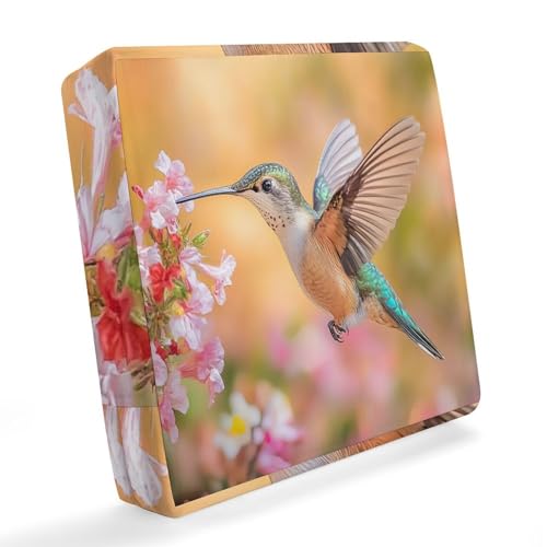 DELIBEST Fundas de cojín para exteriores para patio, fundas de cojín impermeables con flores de pájaros, fundas de cojín para sillas, fundas de cojín protectoras para muebles
