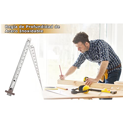 Calibrador Taper Gage de Acero Inoxidable para Soldadura, Medidor de Tamaño de Agujero Métrico/Pulgada, Rango de Medición 0 mm a 15 mm para Medir el Ancho de Hueco y Espesor miniatura 2