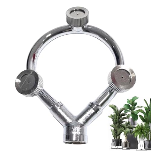 Pulverizador de boquilla de anillo multifuncional, boquillas para manguera de jardín, boquillas porosas atomizadoras, pulverizador ajustable extraíble de acero inoxidable para flores de terraza