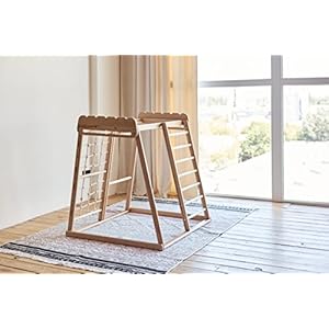 WoodandHearts Jungle Gym, Juego escandinavo para Escalar, Woodandhearts, Parque Infantil Interior para niños pequeños, Juego de Madera, Juguetes de Escalada Interior para niños pequeños