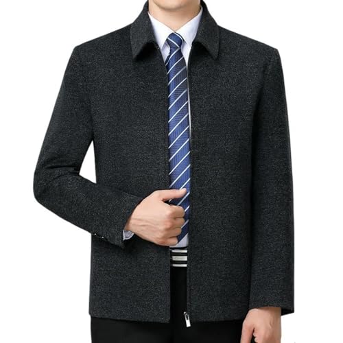 Veste d'affaires courte pour homme bordeaux en laine double face mi-saison