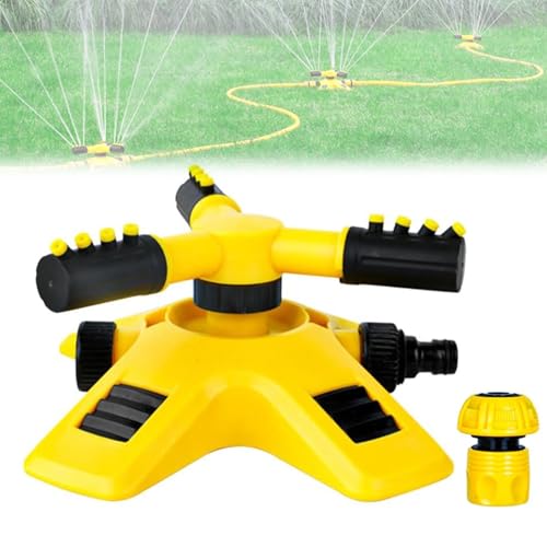 360º Sprinkler automatisch für Bewässerung,Rasensprenger,Rasensprenger Große Flächen,Rasensprenger für Gleichmäßige Bewä...