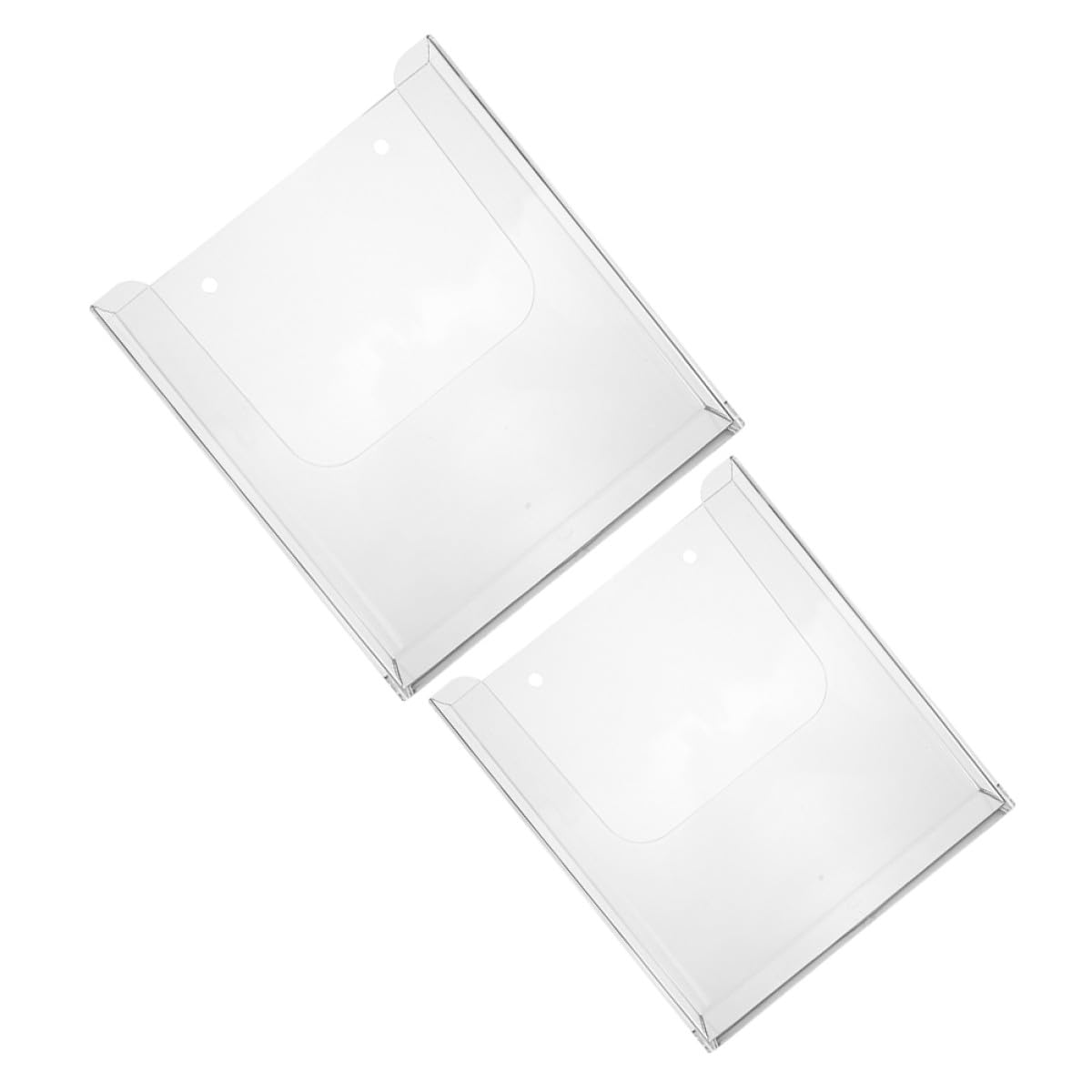 Luxshiny 2 Stück Wandmontierter Aktenhalter aus Acryl Stabiler und Dekorativer Wandhalter für Broschüren und Dokumente im Büro Praktische und Einfache Aufbewahrung