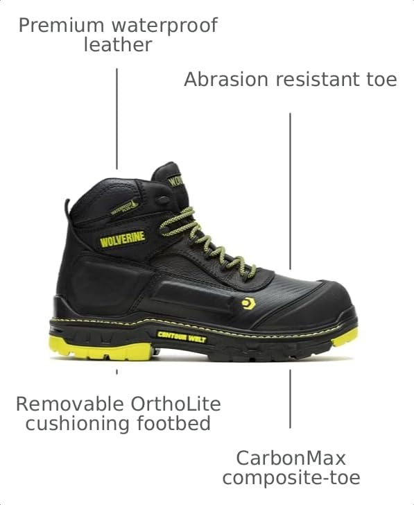 Image of Wolverine Men's Overpass Composite Toe Waterproof Work Boots