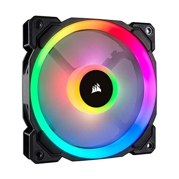 Corsair LL120 RGB Ventilador de PC (120 mm, Doble Halo RGB LED PWM) Paquete Soltero