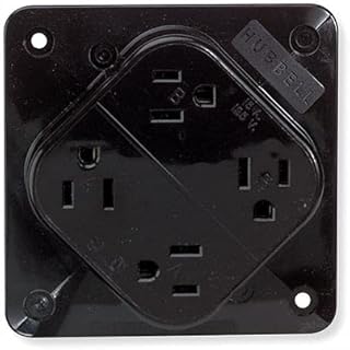 15A 5-15R 125V Receptacle Quad Brown - Pack Of 6